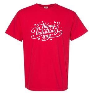 Happy Valentine's Day Simple Logo Garment-Dyed Heavyweight T-Shirt