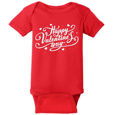 Happy Valentine's Day Simple Logo Baby Bodysuit