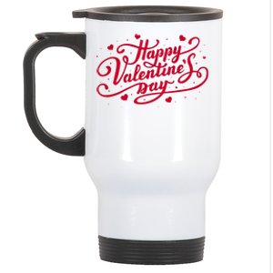 Happy Valentine's Day Simple Logo Stainless Steel Travel Mug