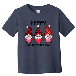 Happy Valentines Day Funny Gnomes Holding Hearts Love Gifts Toddler T-Shirt