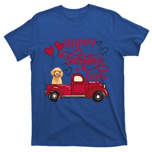 Happy Valentines Day Truck Heart Carrying Poodle Love Heart Gift T-Shirt