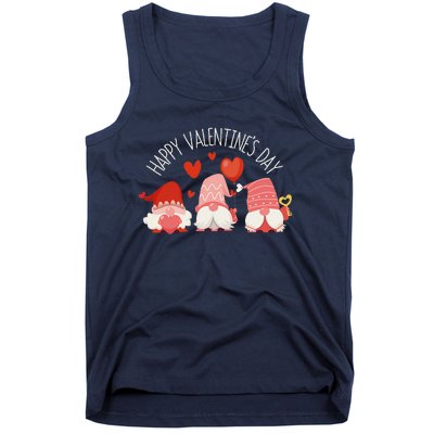 Happy Valentines Day Gnome Love Gnomes Couple Lovers Gnomies Funny Tank Top