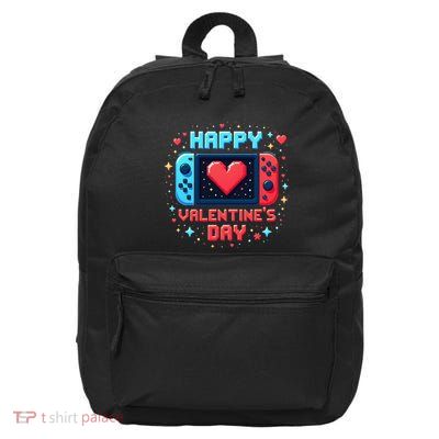 Happy Valentines Day Video Games Heart Gamer Gift 16 in Basic Backpack