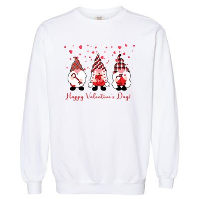 Happy Valentines Day Gnome Cute Gift Garment-Dyed Sweatshirt