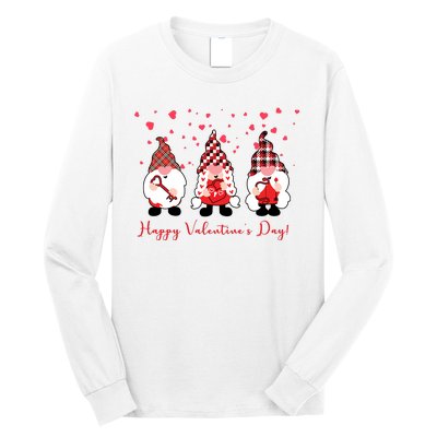 Happy Valentines Day Gnome Cute Gift Long Sleeve Shirt