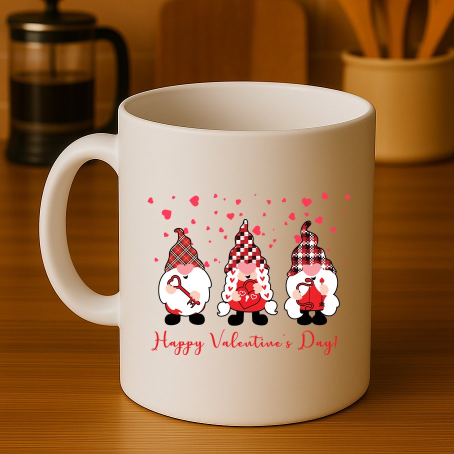 Happy Valentines Day Gnome Cute Gift Mug