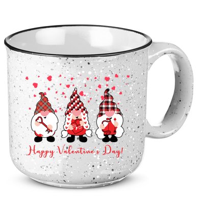 Happy Valentines Day Gnome Cute Gift 15oz Campfire Ceramic Mug