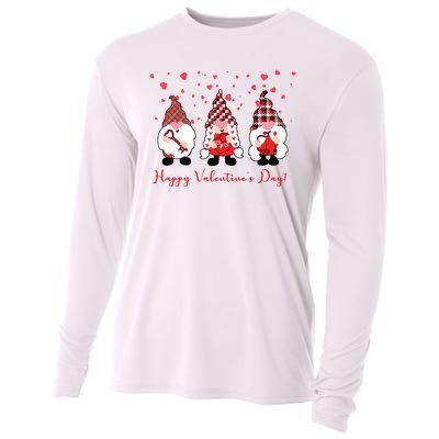 Happy Valentines Day Gnome Cute Gift Cooling Performance Long Sleeve Crew