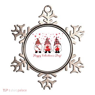 Happy Valentines Day Gnome Cute Gift Metallic Star Ornament