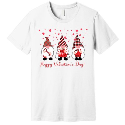 Happy Valentines Day Gnome Cute Gift Premium T-Shirt