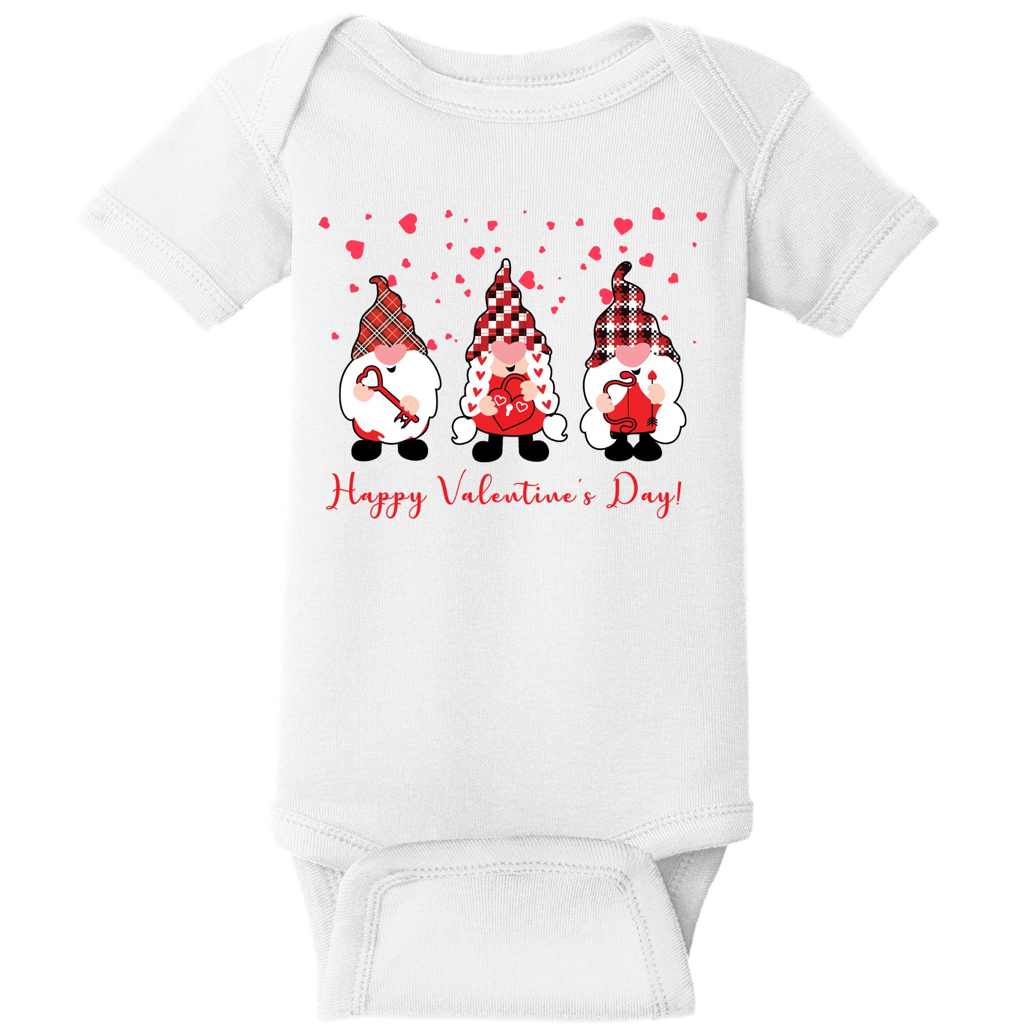 Happy Valentines Day Gnome Cute Gift Baby Bodysuit
