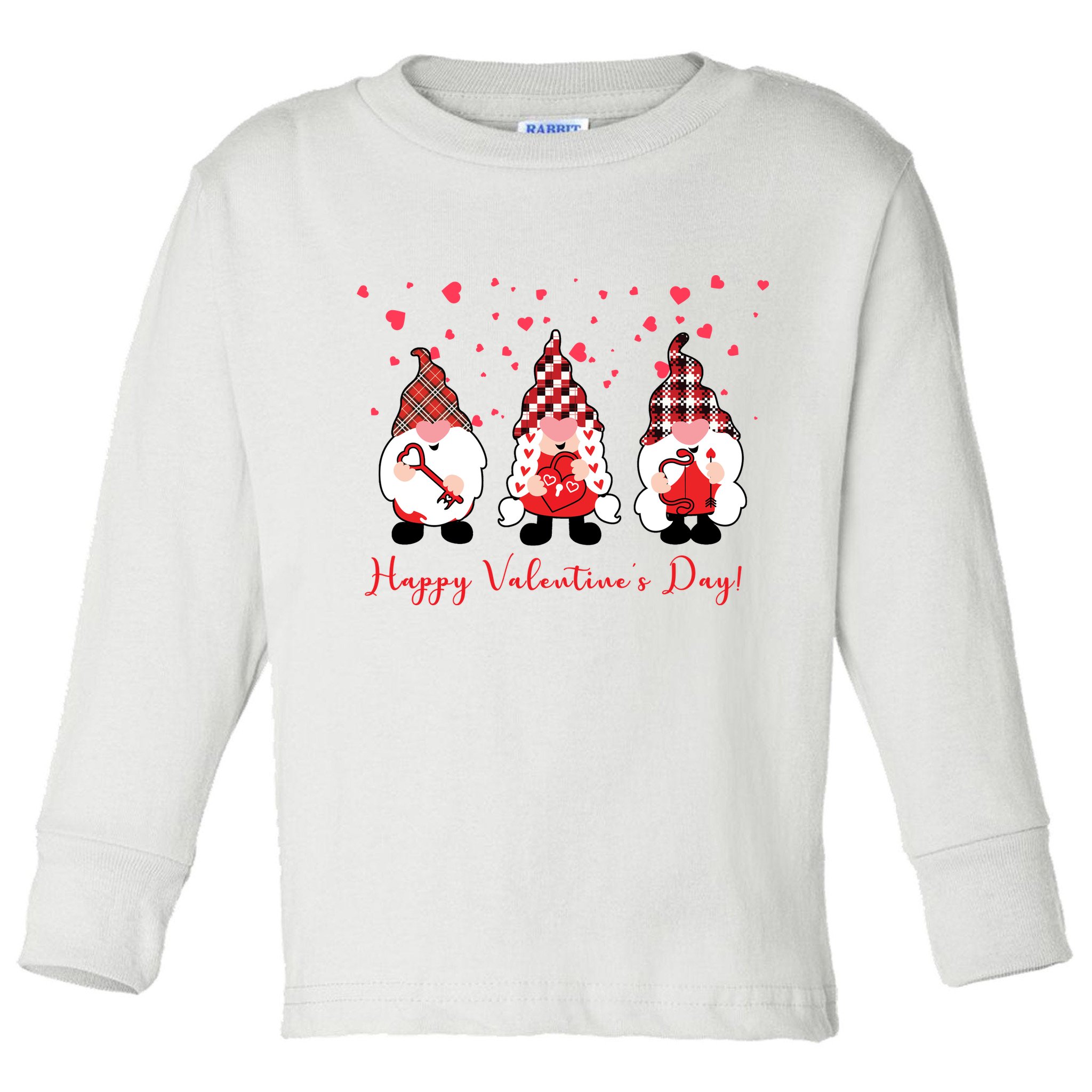 Happy Valentines Day Gnome Cute Gift Toddler Long Sleeve Shirt