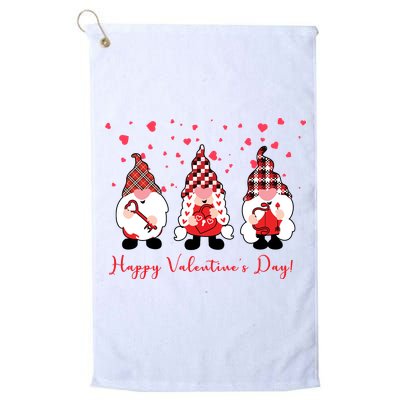 Happy Valentines Day Gnome Cute Gift Golf Towel