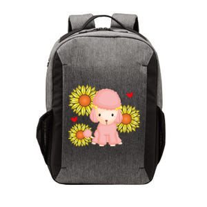 Happy Valentine's Day Poodle With Sunflower Heart Valentine Cute Gift Vector Backpack