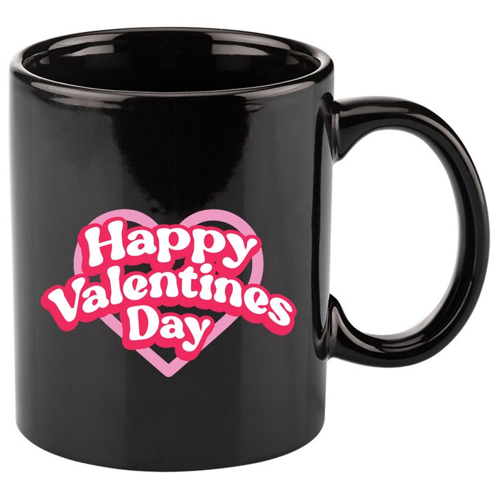 Happy Valentines Day 11oz C Handle Ceramic Mug