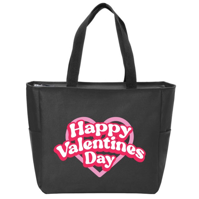 Happy Valentines Day Zip Tote Bag