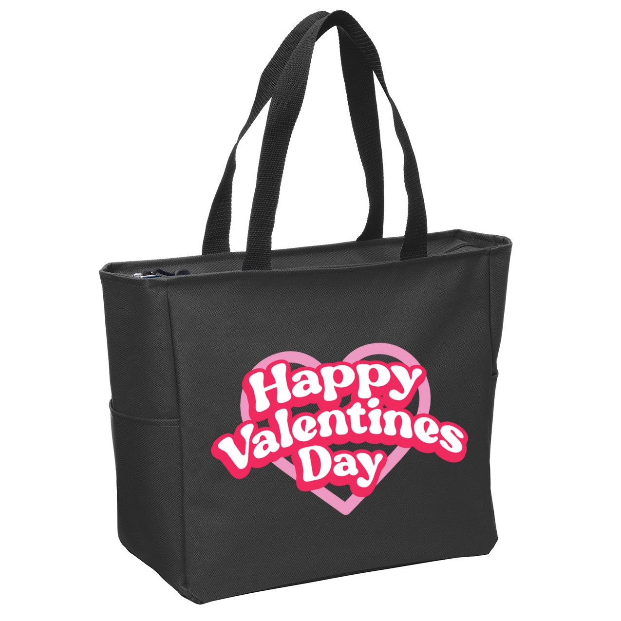 Happy Valentines Day Zip Tote Bag