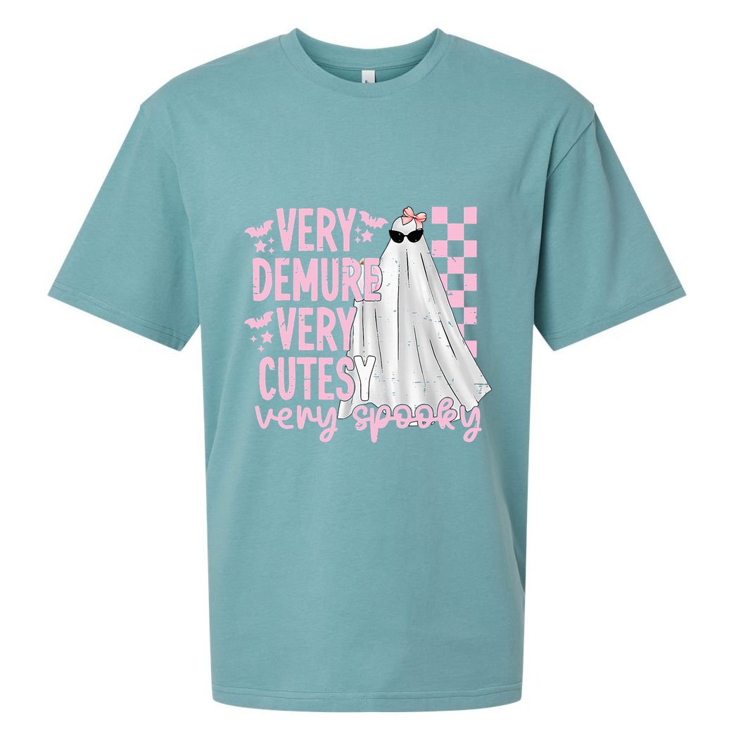Halloween Very Demure Very Cutesy Very Spooky Sueded Cloud Jersey T-Shirt
