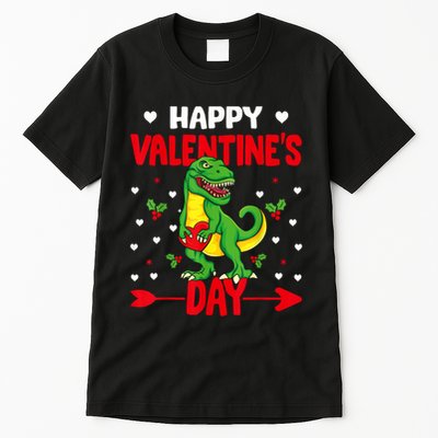 Happy ValentineS Day Dinosaur Happy ValentineS Day Outfits Tall T-Shirt