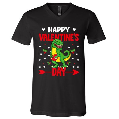 Happy ValentineS Day Dinosaur Happy ValentineS Day Outfits V-Neck T-Shirt