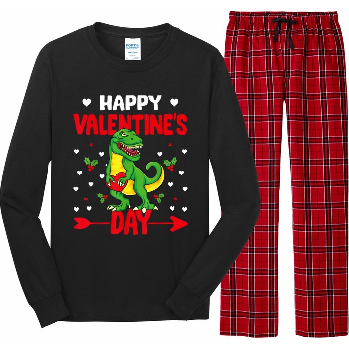 Happy ValentineS Day Dinosaur Happy ValentineS Day Outfits Long Sleeve Pajama Set