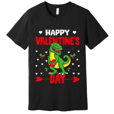 Happy ValentineS Day Dinosaur Happy ValentineS Day Outfits Premium T-Shirt