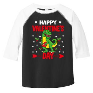 Happy ValentineS Day Dinosaur Happy ValentineS Day Outfits Toddler Fine Jersey T-Shirt