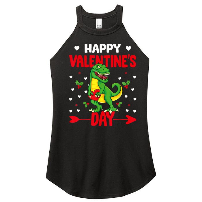 Happy ValentineS Day Dinosaur Happy ValentineS Day Outfits Women’s Perfect Tri Rocker Tank