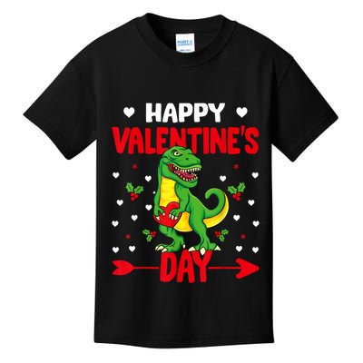 Happy ValentineS Day Dinosaur Happy ValentineS Day Outfits Kids T-Shirt
