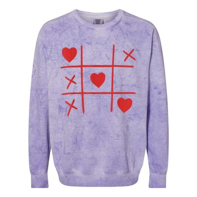 Happy Valentines Day Women Man Love Heart Colorblast Crewneck Sweatshirt