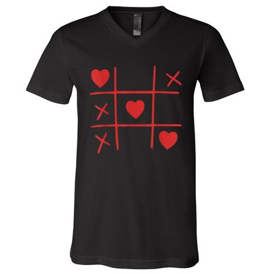 Happy Valentines Day Women Man Love Heart V-Neck T-Shirt