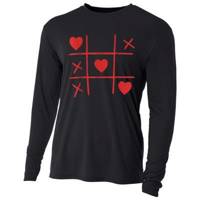 Happy Valentines Day Women Man Love Heart Cooling Performance Long Sleeve Crew