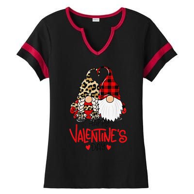 Happy Valentine's Day Gnomes Couple Valentines Day Love Ladies Halftime Notch Neck Tee