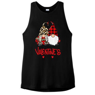 Happy Valentine's Day Gnomes Couple Valentines Day Love Ladies PosiCharge Tri-Blend Wicking Tank