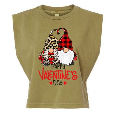 Happy Valentine's Day Gnomes Couple Valentines Day Love Garment-Dyed Women's Muscle Tee