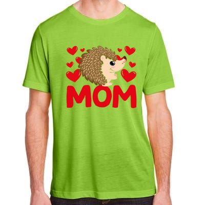 Happy Valentine's Day Hedgehog Mom Mothers Day Valentine Gift Adult ChromaSoft Performance T-Shirt