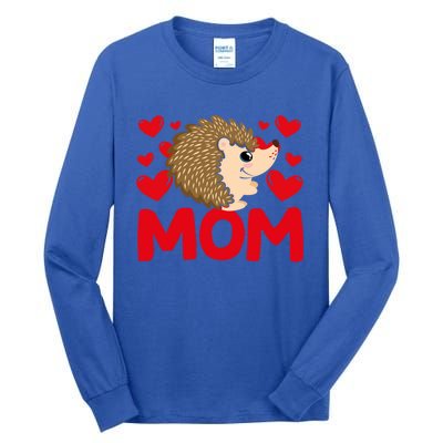 Happy Valentine's Day Hedgehog Mom Mothers Day Valentine Gift Tall Long Sleeve T-Shirt