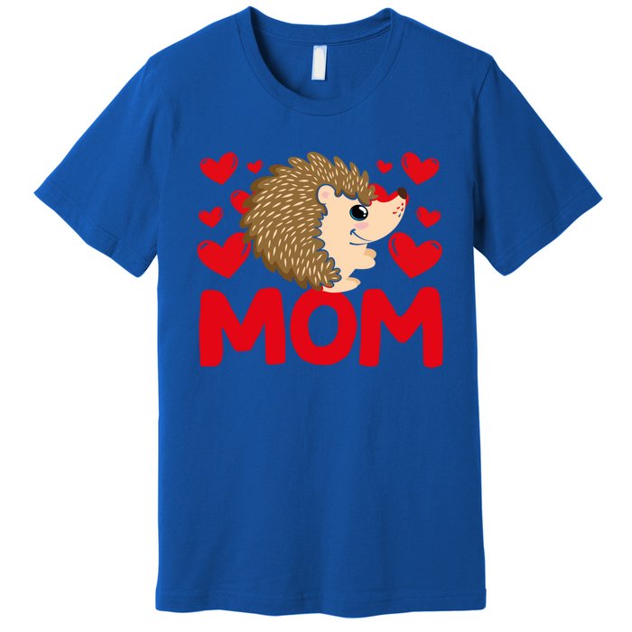 Happy Valentine's Day Hedgehog Mom Mothers Day Valentine Gift Premium T-Shirt