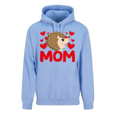 Happy Valentine's Day Hedgehog Mom Mothers Day Valentine Gift Unisex Surf Hoodie