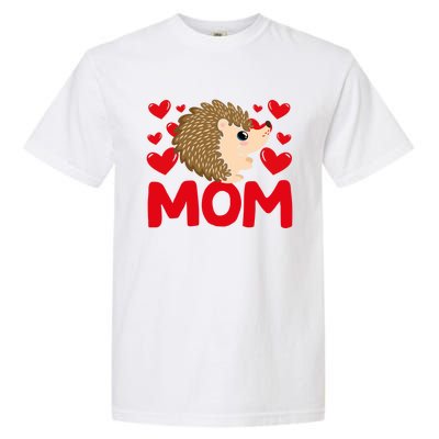 Happy Valentine's Day Hedgehog Mom Mothers Day Valentine Gift Garment-Dyed Heavyweight T-Shirt