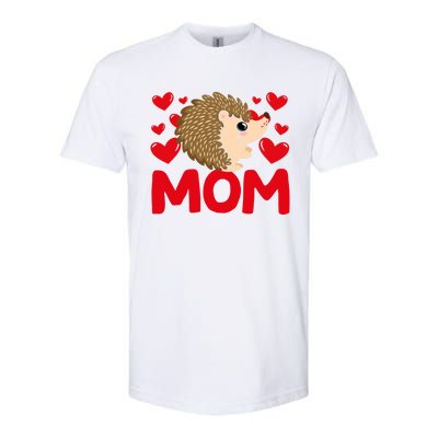 Happy Valentine's Day Hedgehog Mom Mothers Day Valentine Gift Softstyle CVC T-Shirt