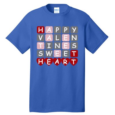 Happy Valentines Day For Word Game Lovers Gift Tall T-Shirt