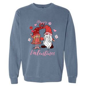 Happy Valentines Day Gnomes Dice Hearts Love Garment-Dyed Sweatshirt