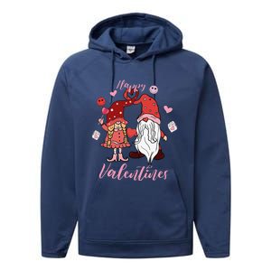 Happy Valentines Day Gnomes Dice Hearts Love Performance Fleece Hoodie