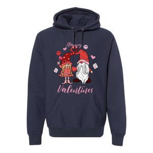 Happy Valentines Day Gnomes Dice Hearts Love Premium Hoodie