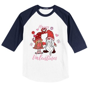 Happy Valentines Day Gnomes Dice Hearts Love Baseball Sleeve Shirt