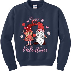 Happy Valentines Day Gnomes Dice Hearts Love Kids Sweatshirt