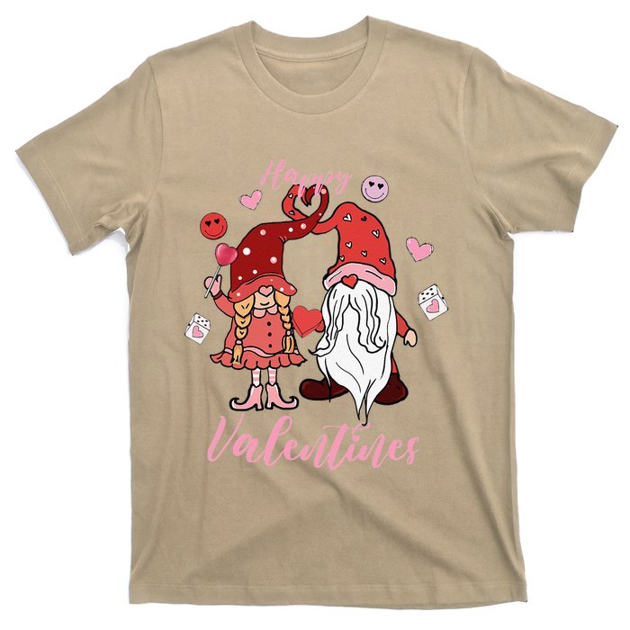 Happy Valentines Day Gnomes Dice Hearts Love T-Shirt