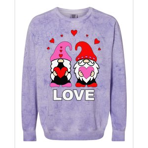 Happy Valentines Day Gnomes Elves Elf Love Anniversary Colorblast Crewneck Sweatshirt