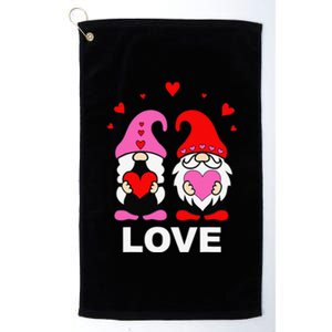 Happy Valentines Day Gnomes Elves Elf Love Anniversary Platinum Collection Golf Towel